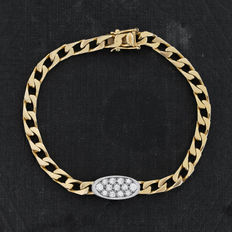 .43ctw Vintage Oval Diamond Cluster Bracelet