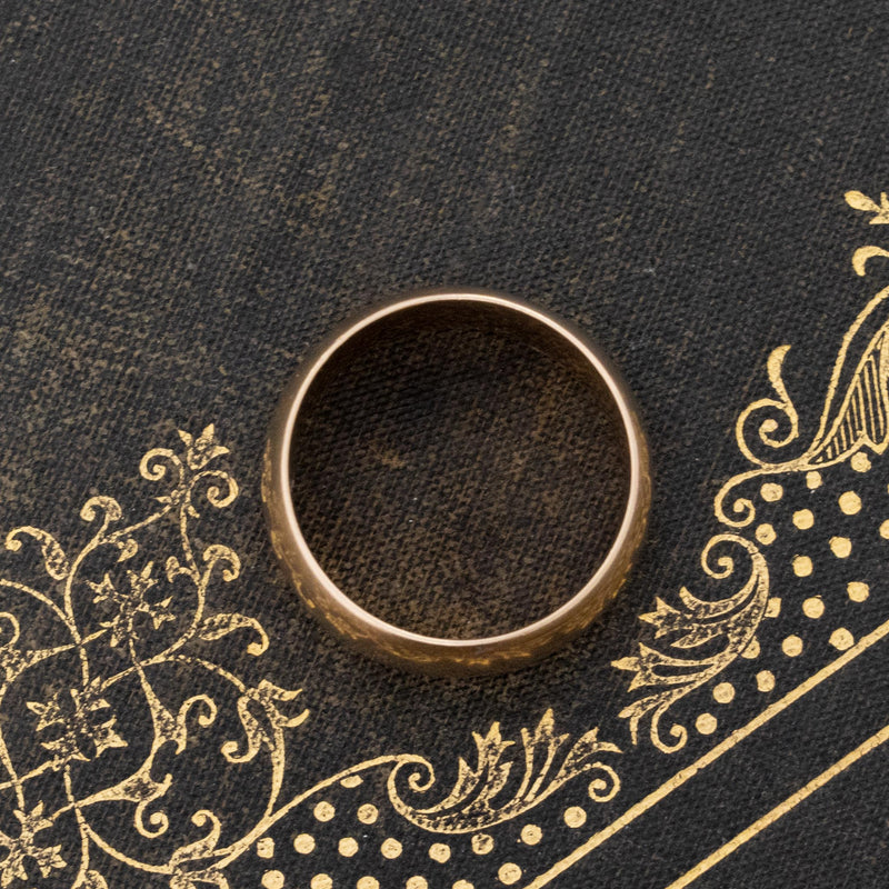 Antique Yellow Gold Wedding Band, 7.3mm