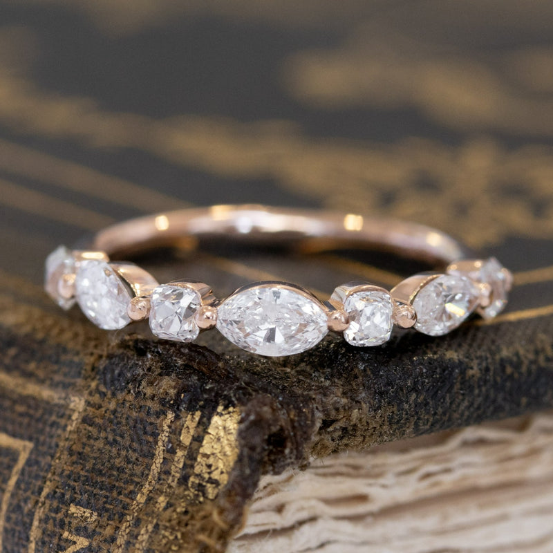 1.05ctw Mixed Marquise & Old Mine Cut Diamond Band