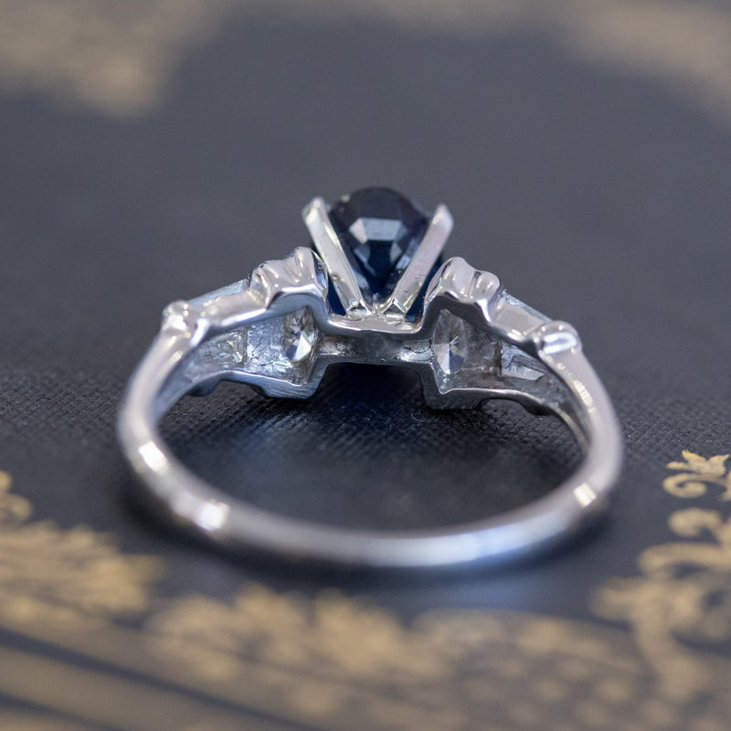 2.08ctw Sapphire and Diamond Ring, GIA No-Heat