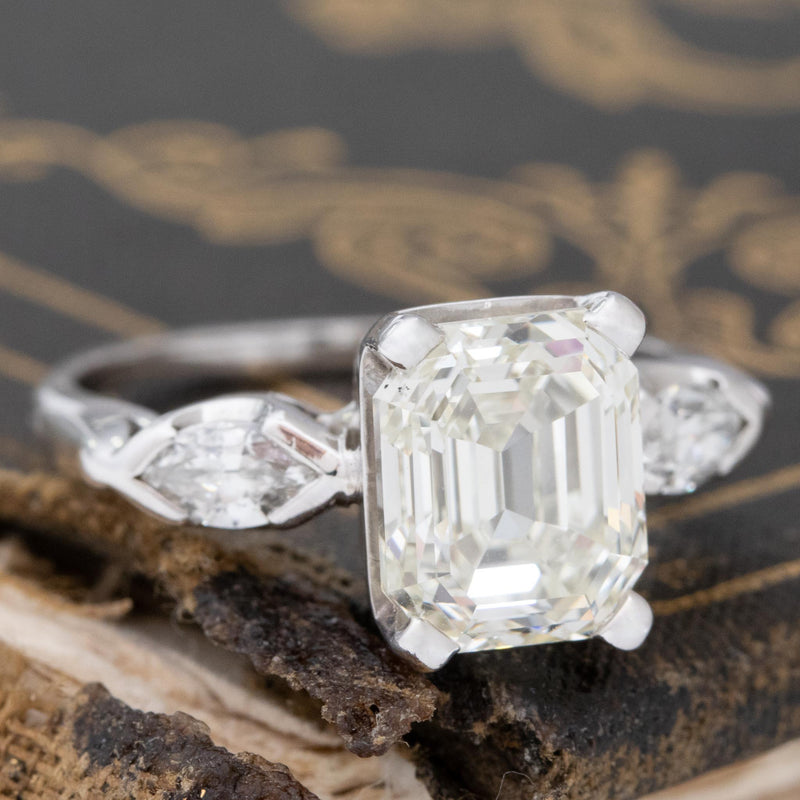2.75ct Emerald Cut Diamond Ring, GIA M VVS2