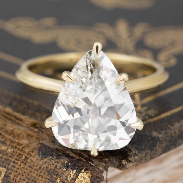 3.00ct Pear Cut Diamond "Laurel" Solitaire, GIA L VVS2, by Erika Winters