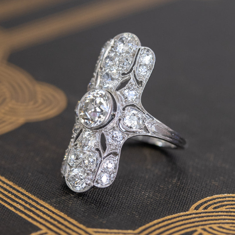 3.23ctw (Est) Art Deco Diamond Dinner Ring