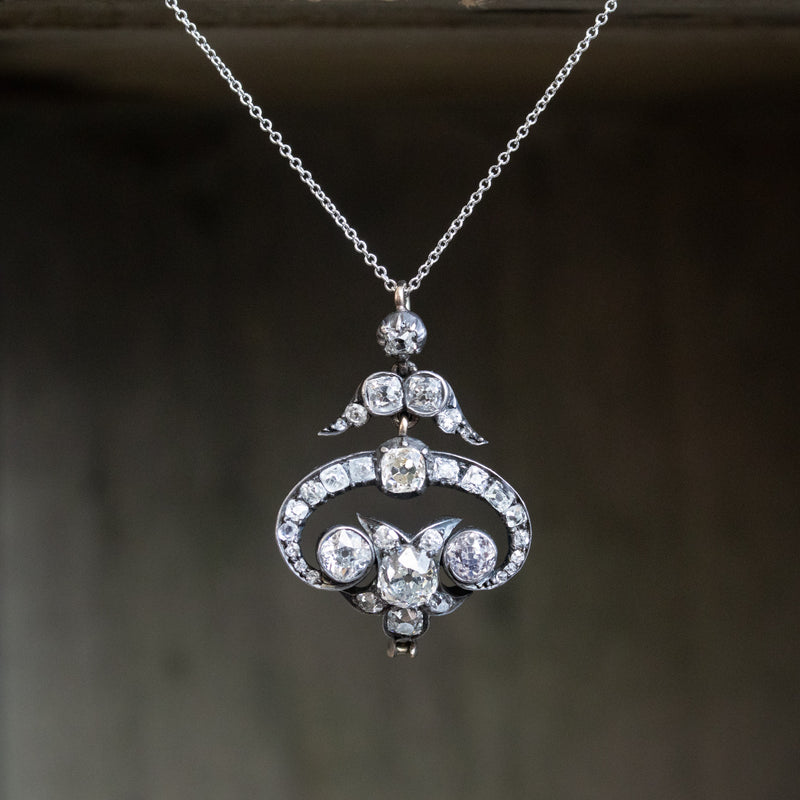 3.25ctw Victorian Fancy Diamond Pendant