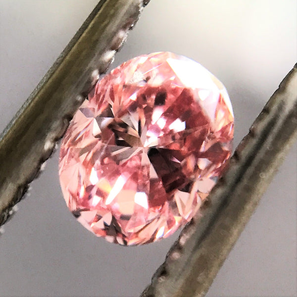 .34ct Fancy Intense Pink Oval Cut Diamond