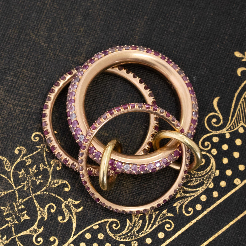 4.00ctw Purple Sapphire Fancy Triple Ring, by Spinelli Kilcollin