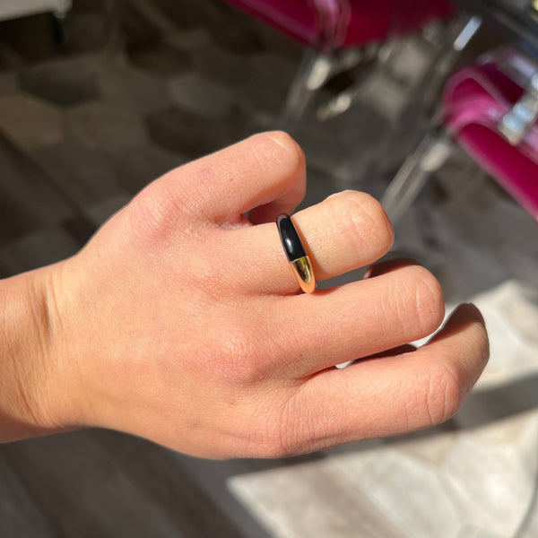 Vintage Onyx & Gold Band, by Cartier