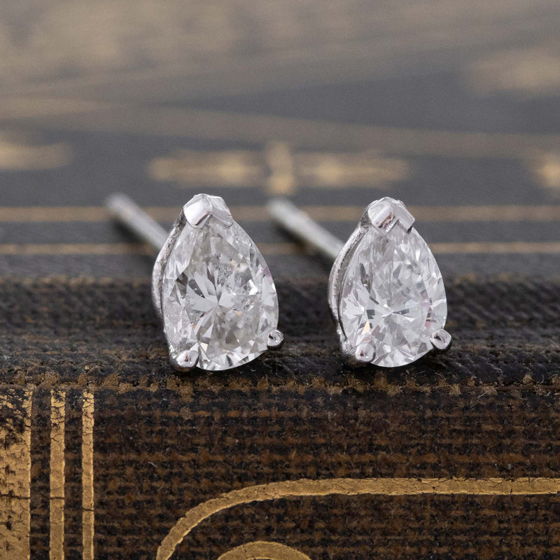 .70ctw Pear Cut Diamond Stud Earrings