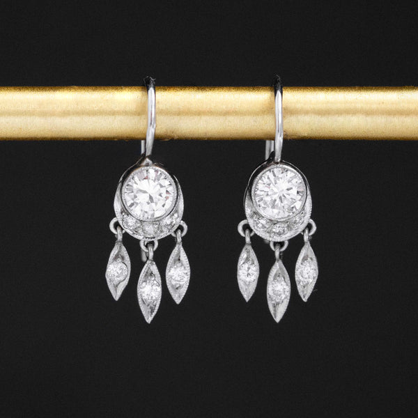 .74ctw Diamond Dangle Conversion Earrings
