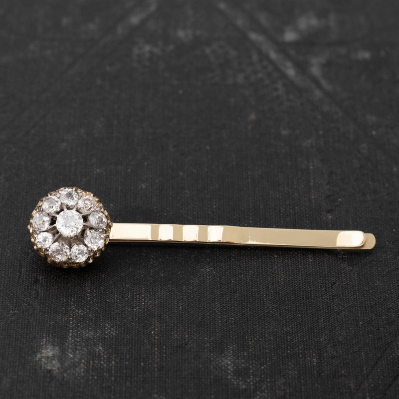 1.85ctw Antique Diamond Cluster Hair Pin