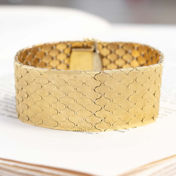 Vintage "Snake Skin" Flex Link Bracelet, Italian