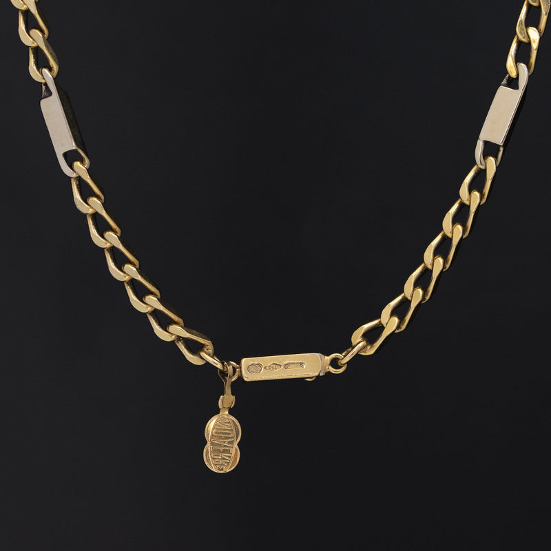 Antique Yellow Gold Long Chain, 32"