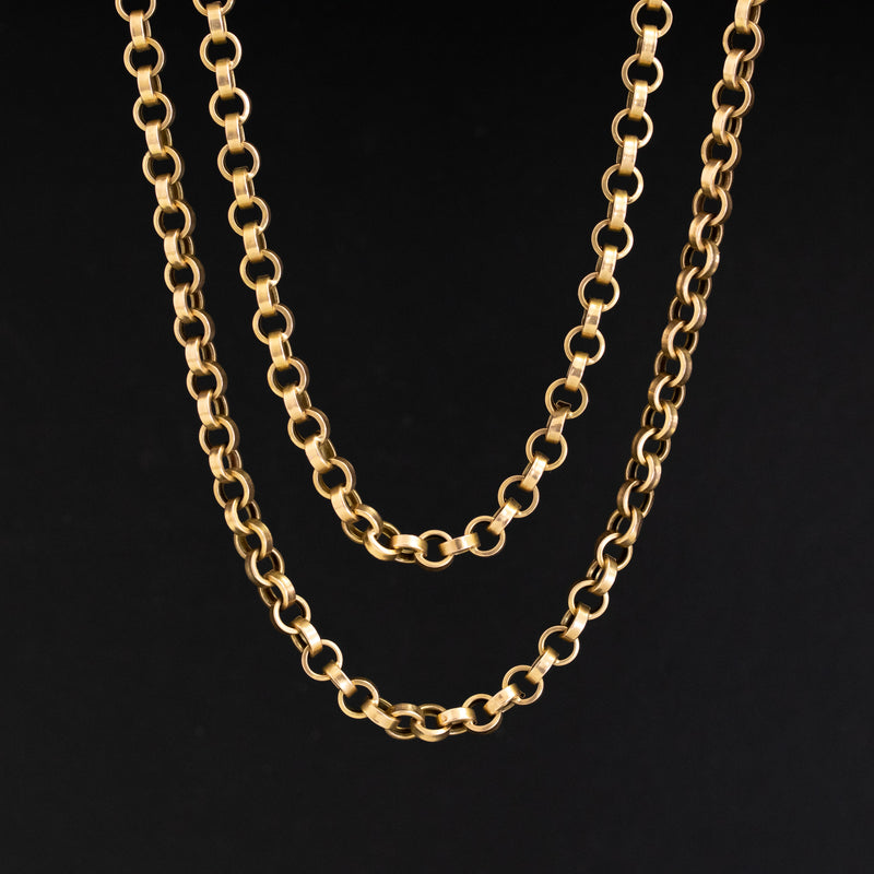 Victorian Rolo Long Chain Necklace