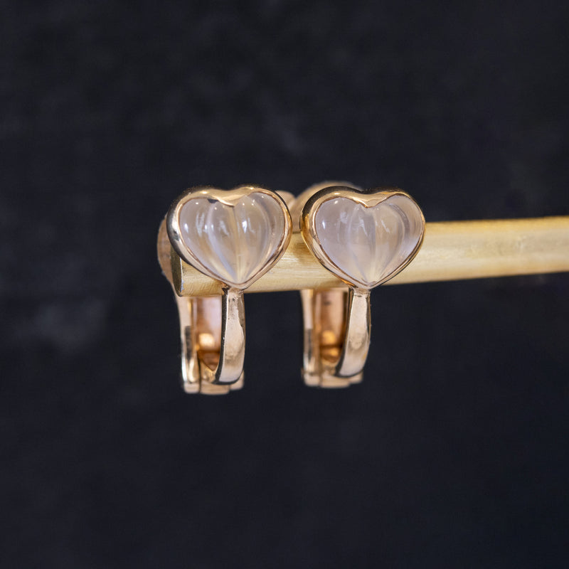 3.50ctw Vintage Boucheron Heart Earrings