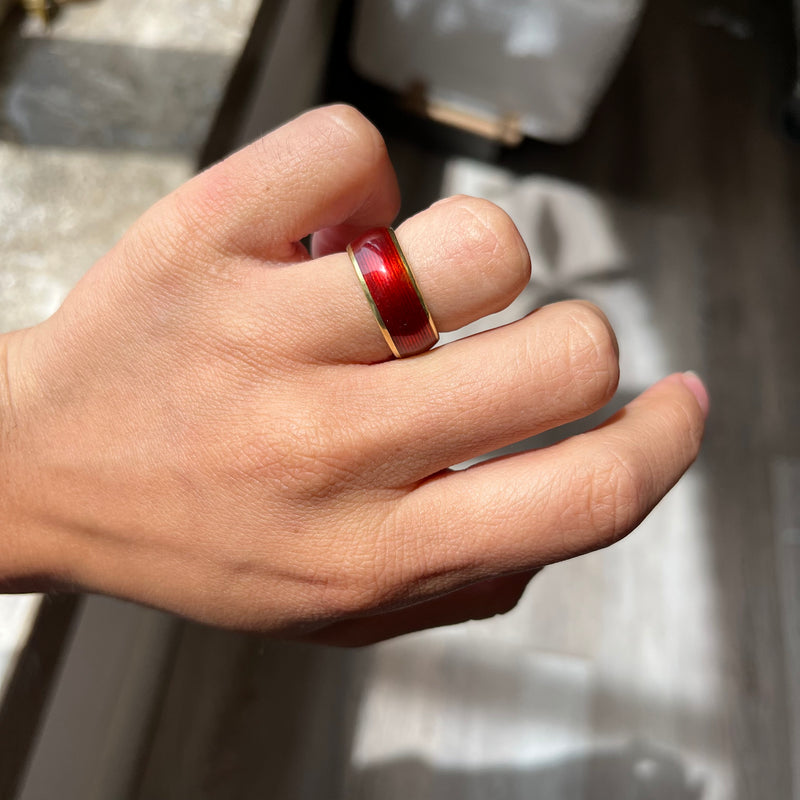 Vintage Red Enamel Band, by Tiffany & Co.