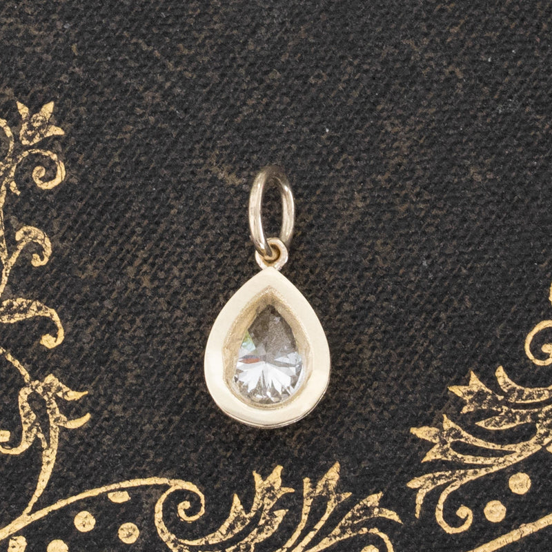 .38ct Pear Cut Diamond Collet Pendant