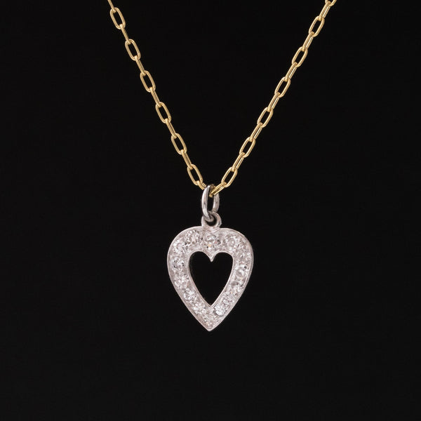 Vintage Diamond Heart Charm/Pendant