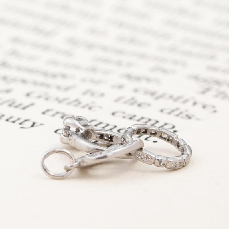 Diamond Wedding Ring Set Charm