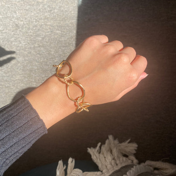 "Buddha Link" Gold Link Bracelet, by Dominique Cohen