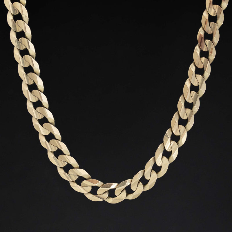 Vintage Flat Cuban Link Necklace