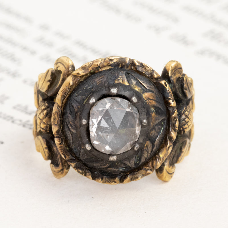 1.20ct Georgian Rose Cut Diamond Ring