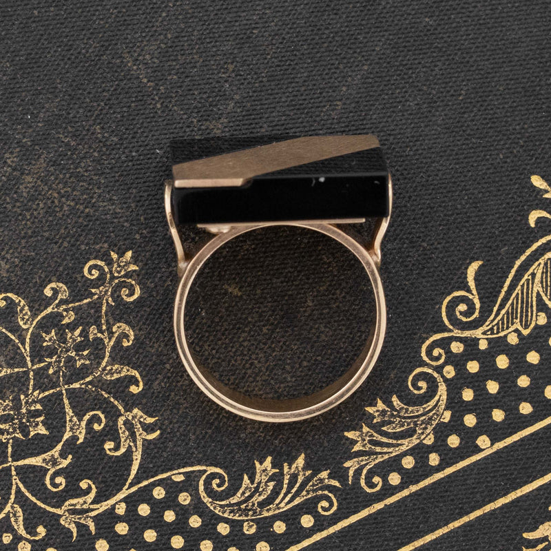 Vintage Gold & Onyx Plaque Ring, by Tiffany & Co.