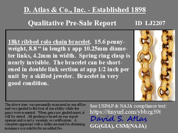 Vintage Rolo Chain Bracelet