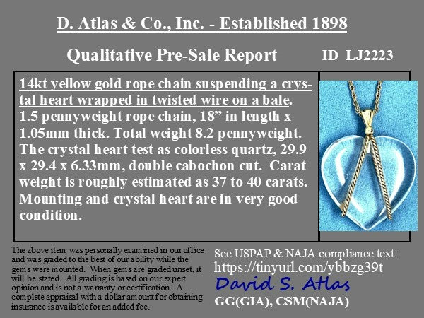 Vintage Crystal Heart Pendant
