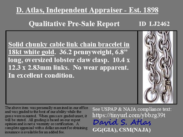 Vintage Chunky Curb Link Bracelet, French