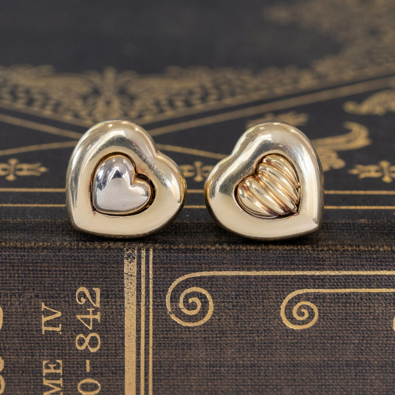 Vintage Gold Convertible Heart Earrings, by Boucheron