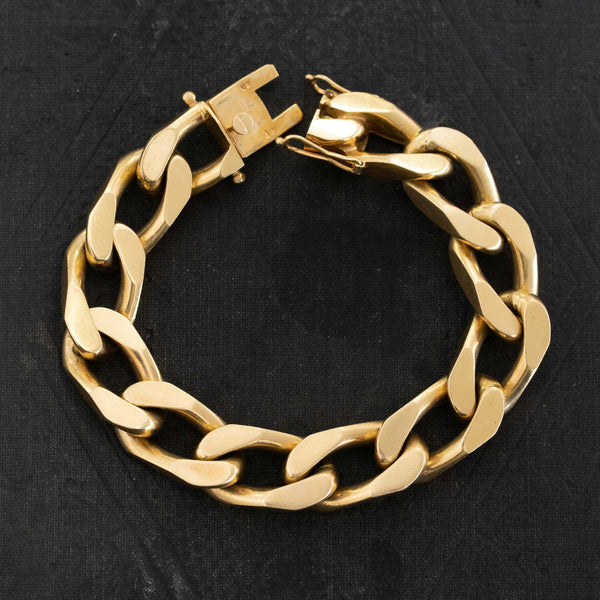 Vintage Jumbo Curb Link Bracelet, French