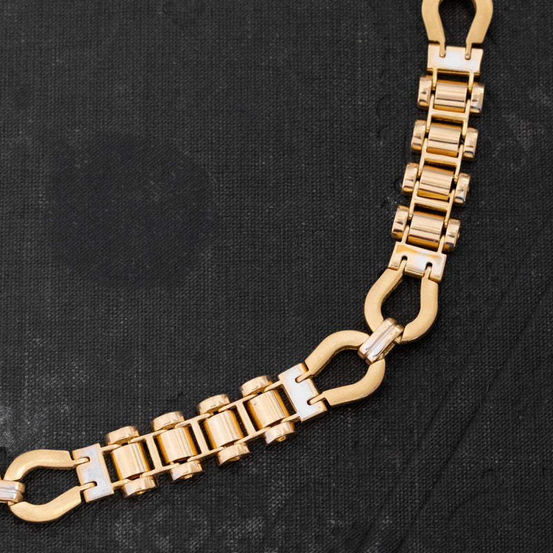 Vintage Horseshoe Link Bracelet, 18kt