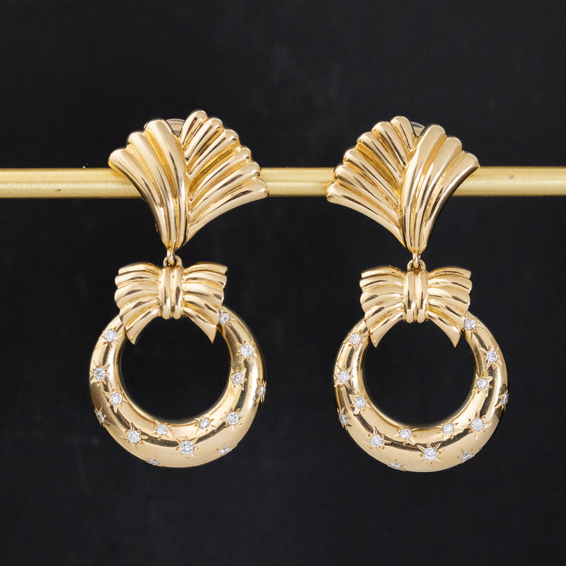 Vintage Fan-Motif Changeable Earrings, by Van Cleef & Arpels