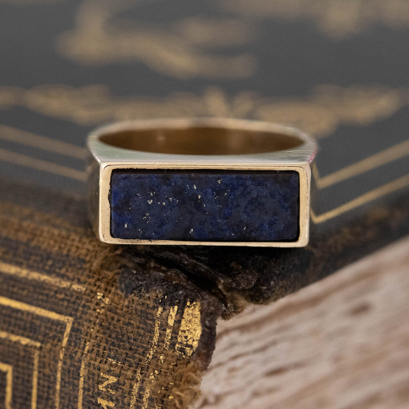 Vintage Lapis Signet Ring, by Tiffany & Co