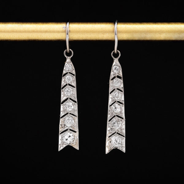 .65ctw Art Deco Diamond Conversion Earrings