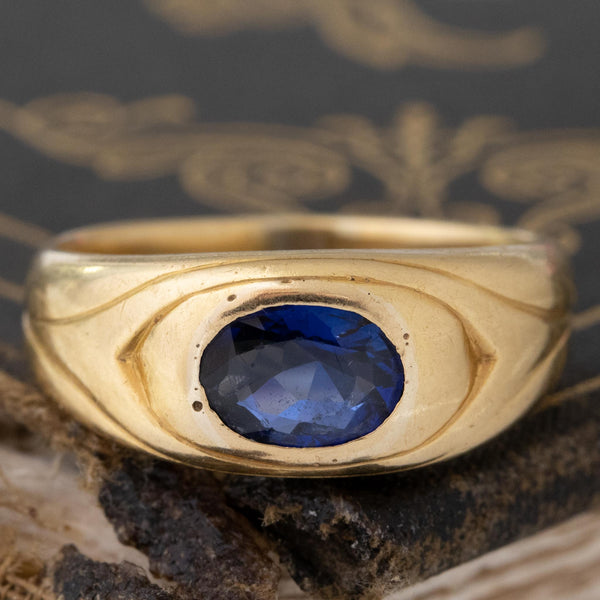 .85ct Vintage Oval Sapphire Dome Ring, by Tiffany & Co.