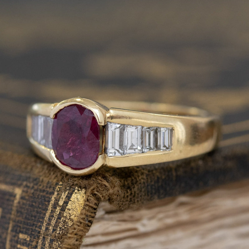 1.79ctw Ruby & Diamond Band, French