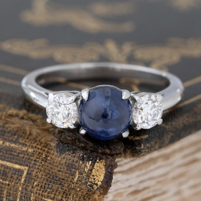 3.55ctw Vintage Sapphire & Diamond Trilogy Ring, by Tiffany & Co.