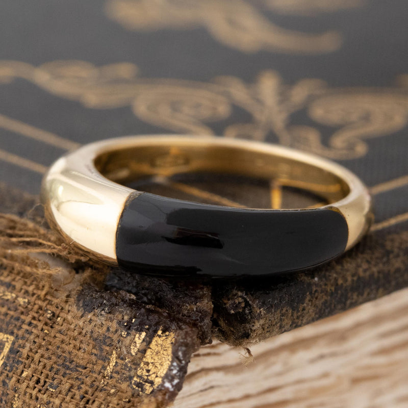 Vintage Onyx & Gold Band, by Cartier