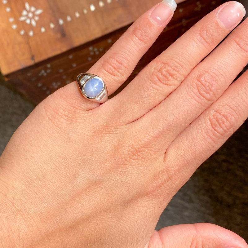 5.70ctw Star Sapphire Ring by Raymond Yard