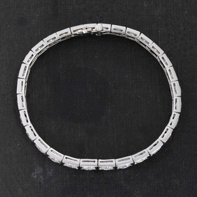 10.00ctw Round Cut Diamond Block Bracelet