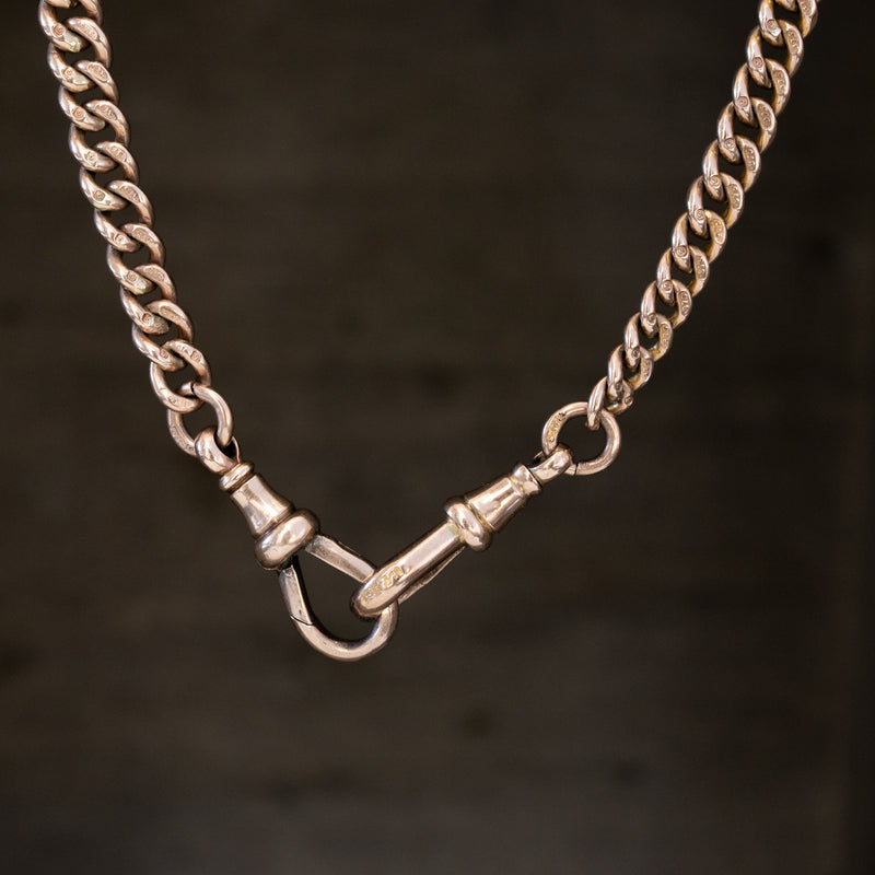 Victorian Curb Link Necklace/Watch Chain, 22.5"