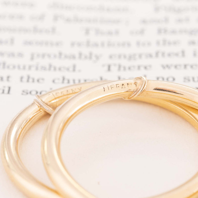 Vintage Hinged Gold Hoop Earrings, by Tiffany & Co.