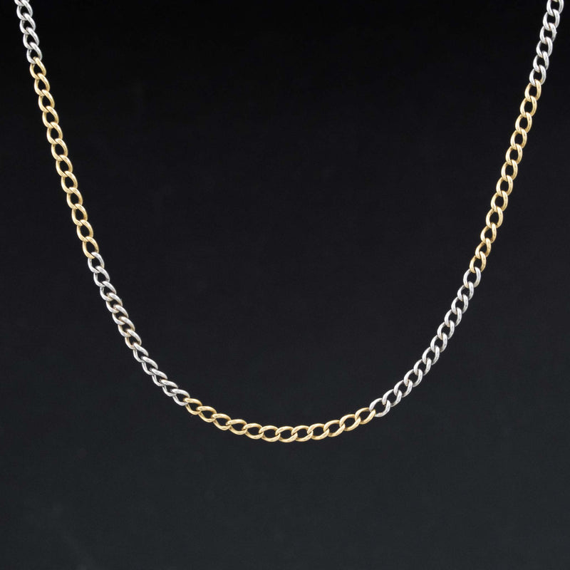 Vintage Two-Tone Chain, Platinum and 18kt Gold