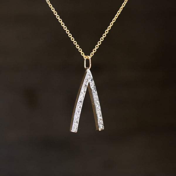Wishbone Diamond Component Necklace
