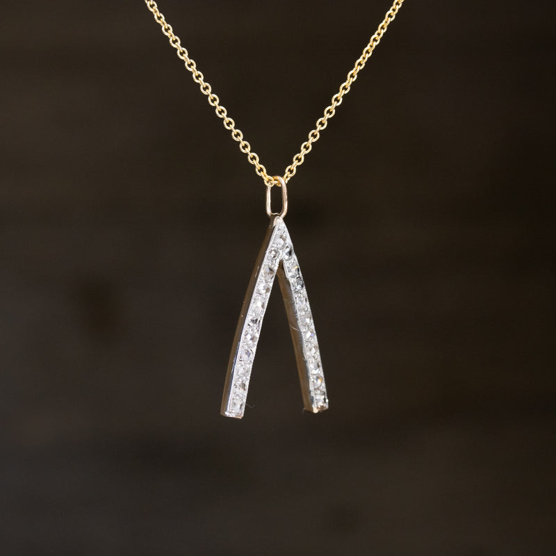 Wishbone Diamond Component Necklace