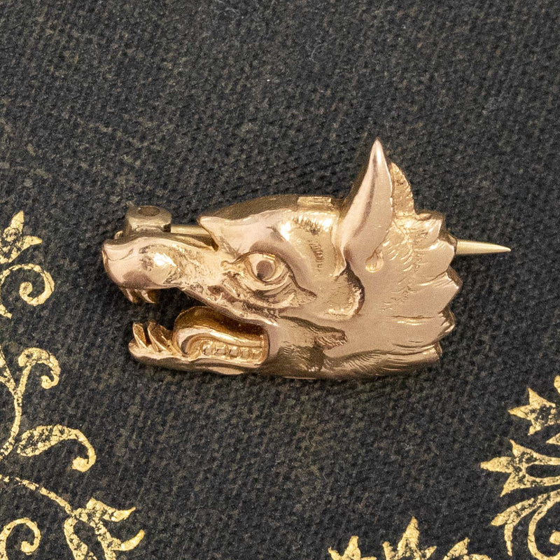 Yale Wolf Head Pin, by Tiffany & Co.