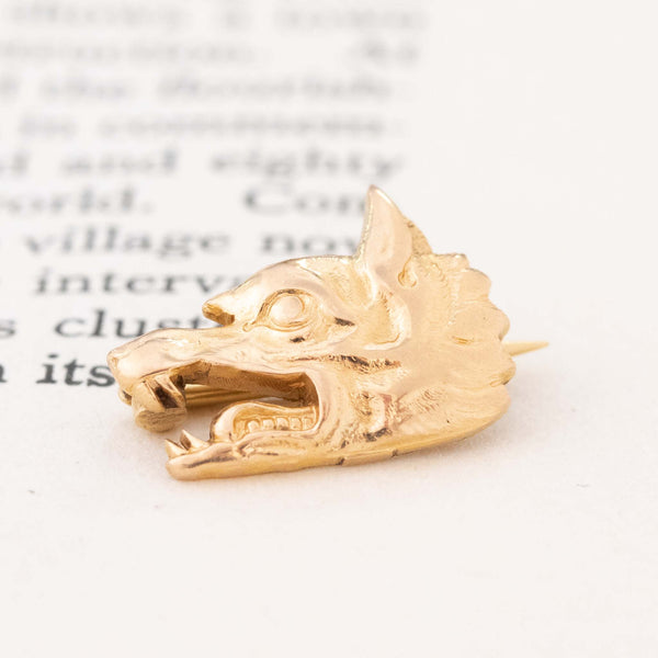 Yale Wolf Head Pin, by Tiffany & Co.